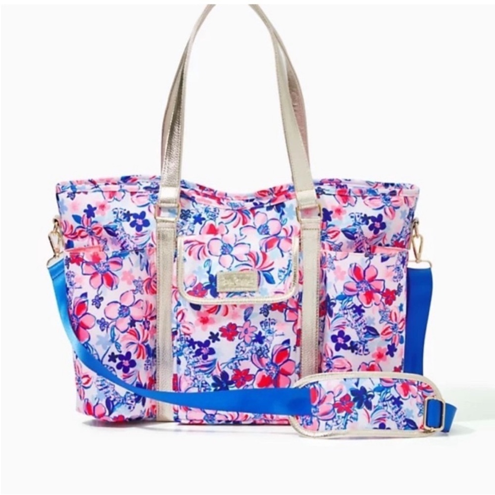 NWT Lilly Pulitzer Party Like a Lobster insulated tote bag and matching towel - Picture 2 of 6